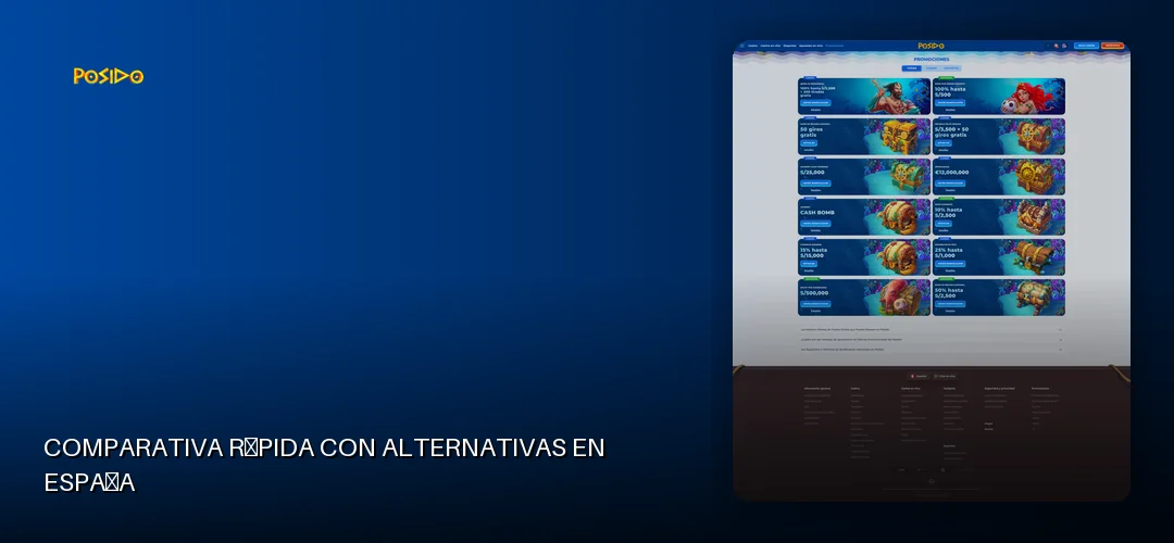 Comparativa rápida con alternativas en España